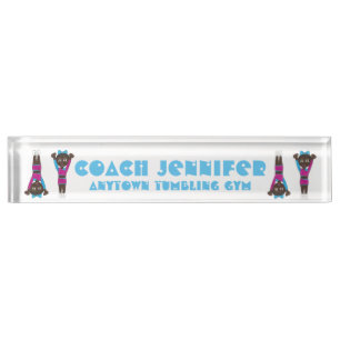 Gymnastik Acrobatics Coach Tumbling Acro Gym Namensplakette