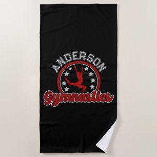 Gymnastik ADD NAME Gymnast Vault Floor Athlete Strandtuch