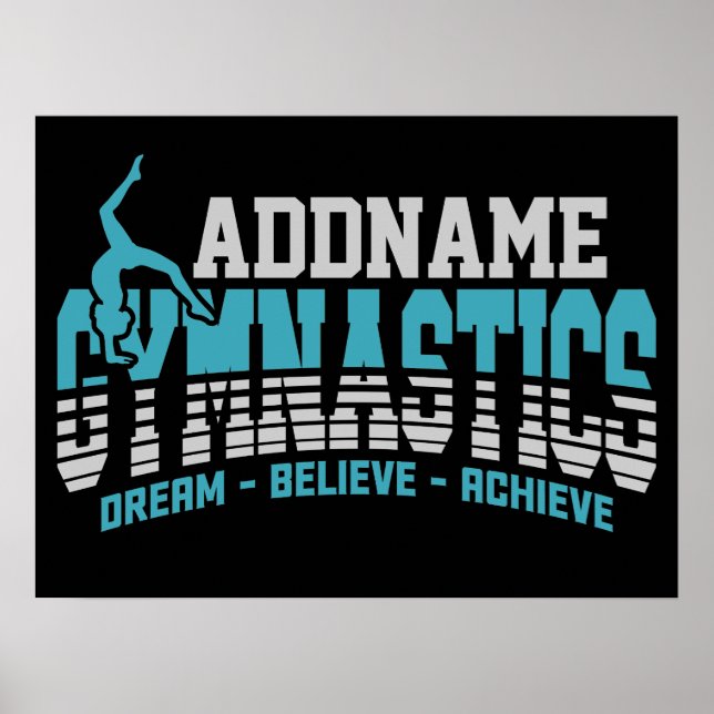 Gymnastik ADD NAME Gymnastik Team Backbike Kickove Poster (Vorne)