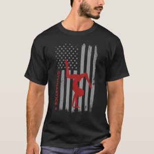 Gymnastik American Flag Coach Team Gymnastik Männe T-Shirt