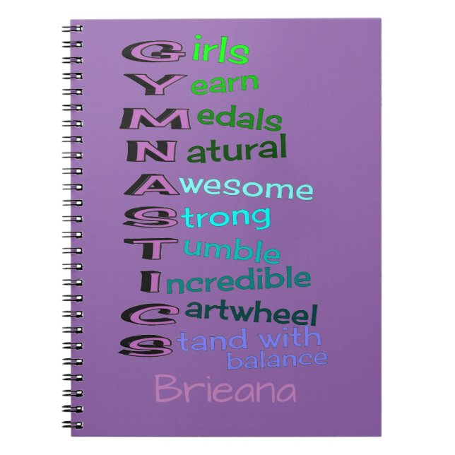 Gymnastik (Änderungsname) Notizblock (Vorderseite)