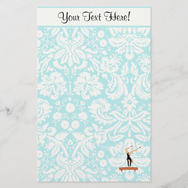 Gymnastik Balance Beam Briefpapier (Vorderseite)