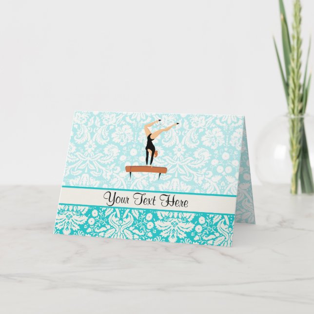 Gymnastik Balance Beam Karte (Vorderseite)