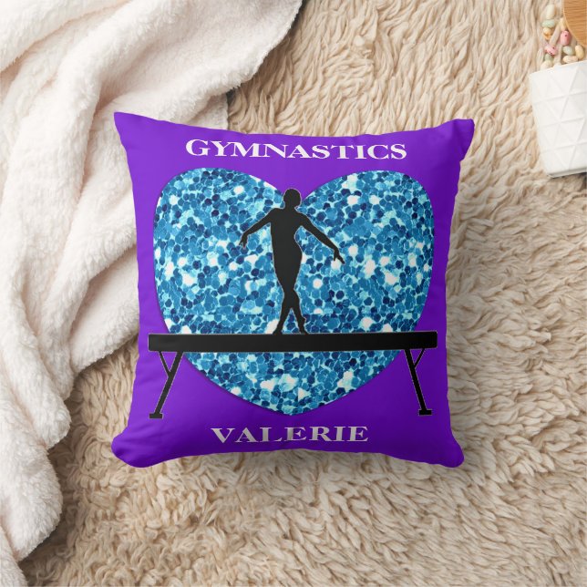 Gymnastik Balance Beam Lila Aquamarin Kissen (Decke)