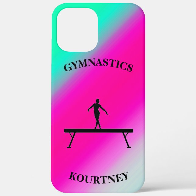 Gymnastik Balance Minze und Fuchsia Case-Mate iPhone Hülle (Rückseite)