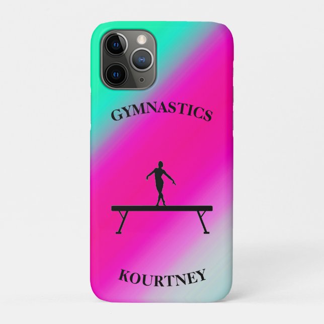 Gymnastik Balance Minze und Fuchsia Case-Mate iPhone Hülle (Rückseite)
