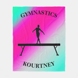 Gymnastik Balance Minze und Fuchsia Fleecedecke