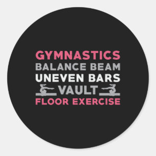 Gymnastik Balanceabstand Uneven Bars Vault Gymnast Runder Aufkleber