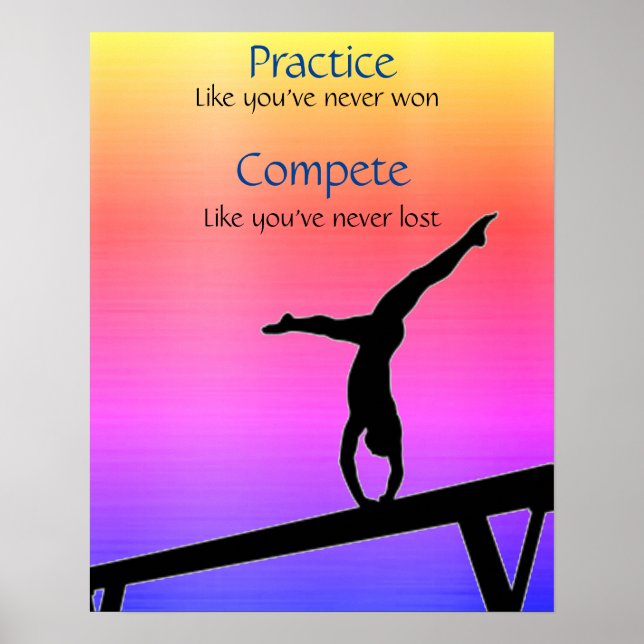 Gymnastik / Balanceposter Poster (Vorne)