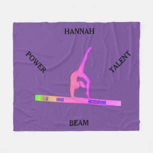 Gymnastik balanciert Balkendecke. Custom. Fleecedecke