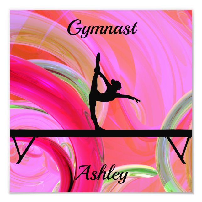 Gymnastik Beam Bold Abstrakt Custom Fotodruck (Vorne)