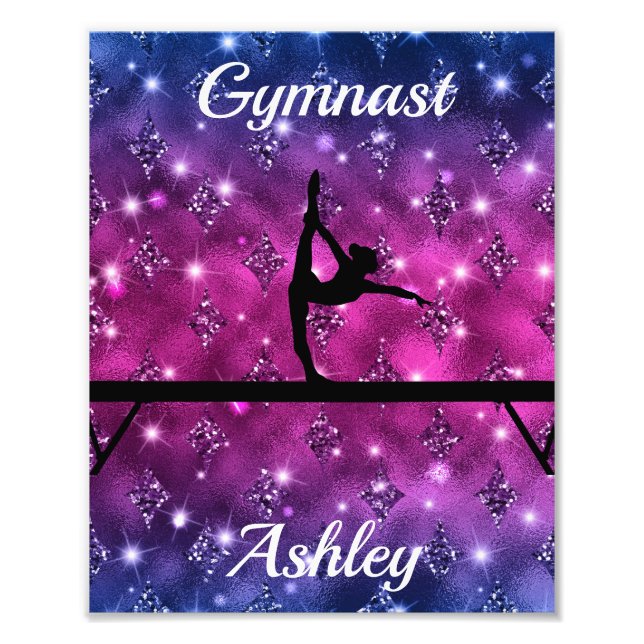 Gymnastik Beam Glam Fotodruck (Vorne)