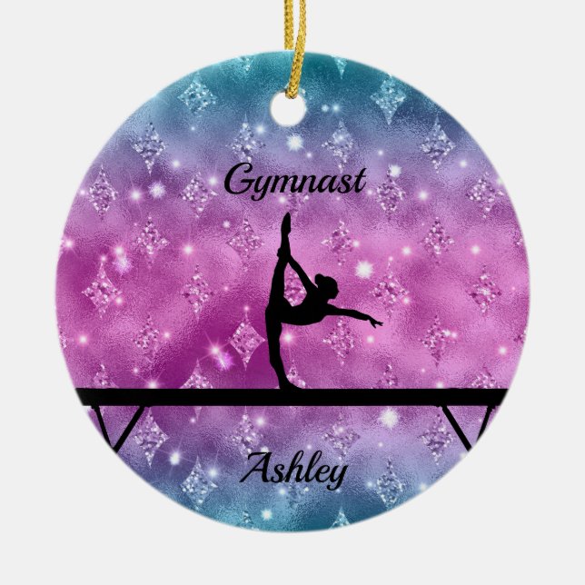 Gymnastik Beam Glam Keramik Ornament (Vorne)