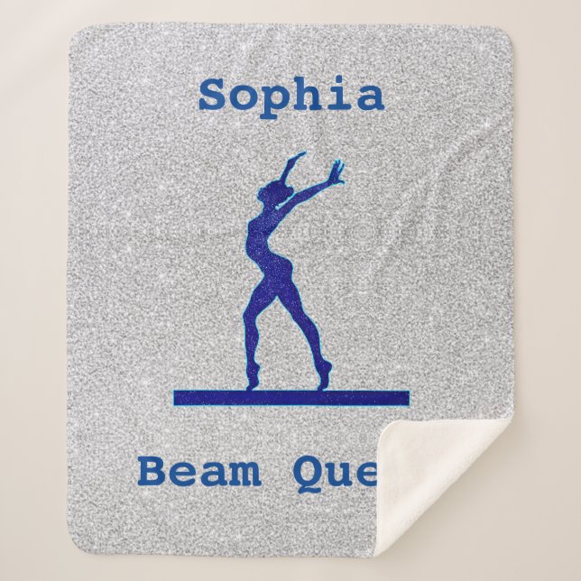 Gymnastik Beam Queen Blue / Silver Sherpa Blanket Sherpadecke (Vorderseite)