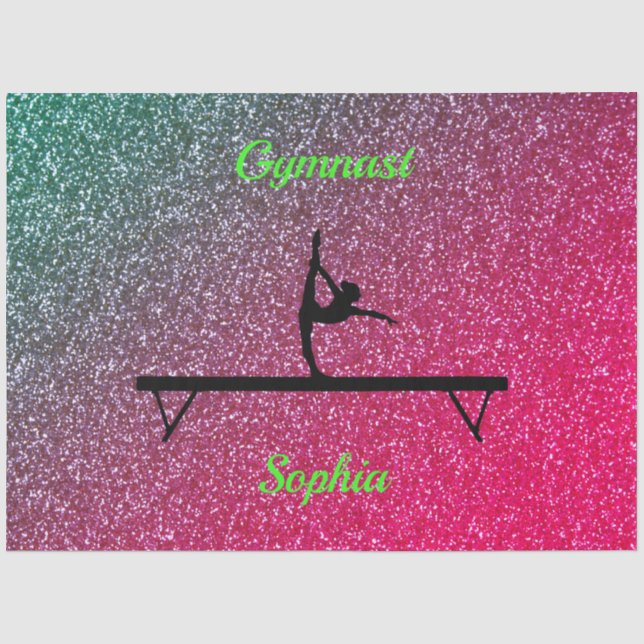 Gymnastik Beam Watermelon Sparkle Seidenpapier (Vorderseite)