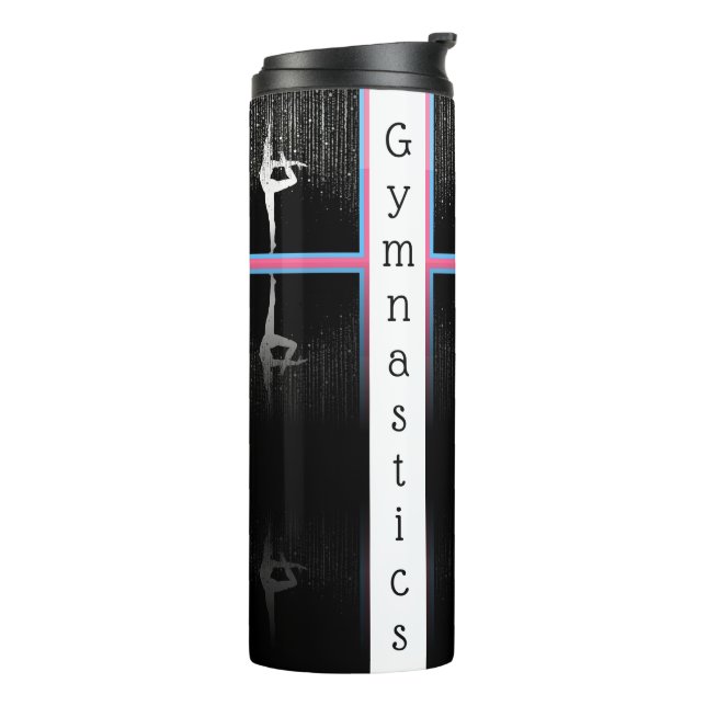Gymnastik bei Mädchen Personalisiert Thermal Tumbl Thermosbecher (Nach links gedreht)