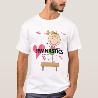 GYMNASTIK - blonde Mädchen-Schwebebalken-T-Shirts