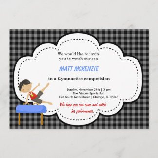 Gymnastik Boy Competition (Black) Einladung
