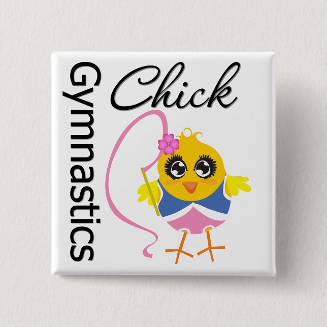 Gymnastik Chick Button (Vorderseite)