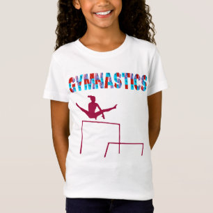 Gymnastik Color Block Schriftart T - Shirt