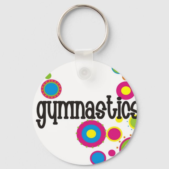 Gymnastik Cool Polka Dots Schlüsselanhänger (Vorderseite)