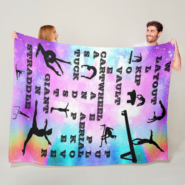 Gymnastik Crosswords Skills Fleece Blankon (Beispiel)