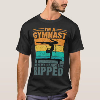 Gymnastik Damen und Herren Girls Teens Gymnast Tan T-Shirt