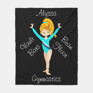 Gymnastik Deep Blonde, Hazel Eyes, Türkis Leo Fleecedecke