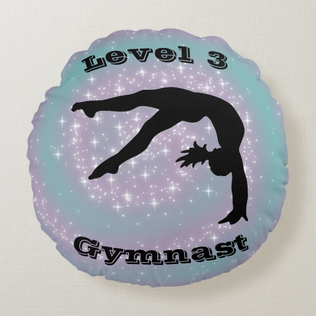 Gymnastik der Stufe 3 Rundes Kissen (Vorderseite)