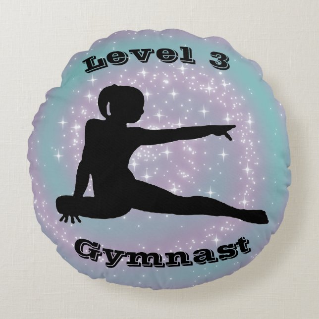 Gymnastik der Stufe 3 Rundes Kissen (Vorderseite)