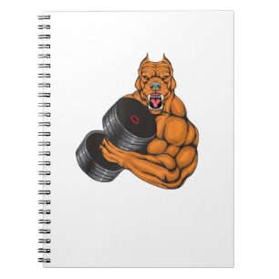 Gymnastik-Fitness Pit Bull Gym - Gewichtheben Notizblock