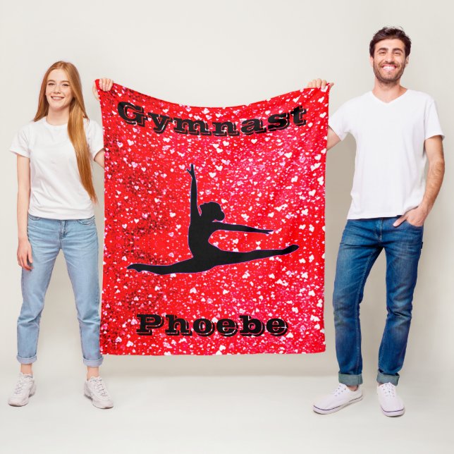 Gymnastik Fleece Blanket für Mädchen w / Herz (Beispiel)
