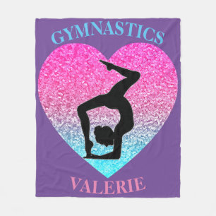 Gymnastik Fleece Blanket mit dem Namen Gymnast