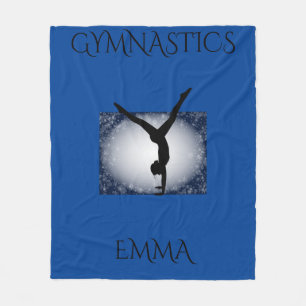 Gymnastik Fleecedecke mit personalisiertem Namen.