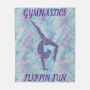 GYMNASTIK "FLIPPIN FUN" FLEECE BLANKET.