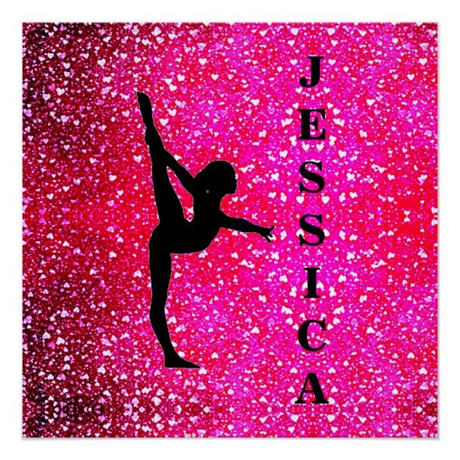 Gymnastik Floating Heart Poster (Vorderseite)