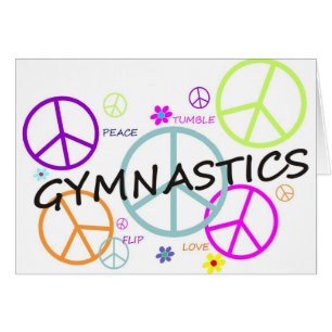 Gymnastik-Friedenszeichen
