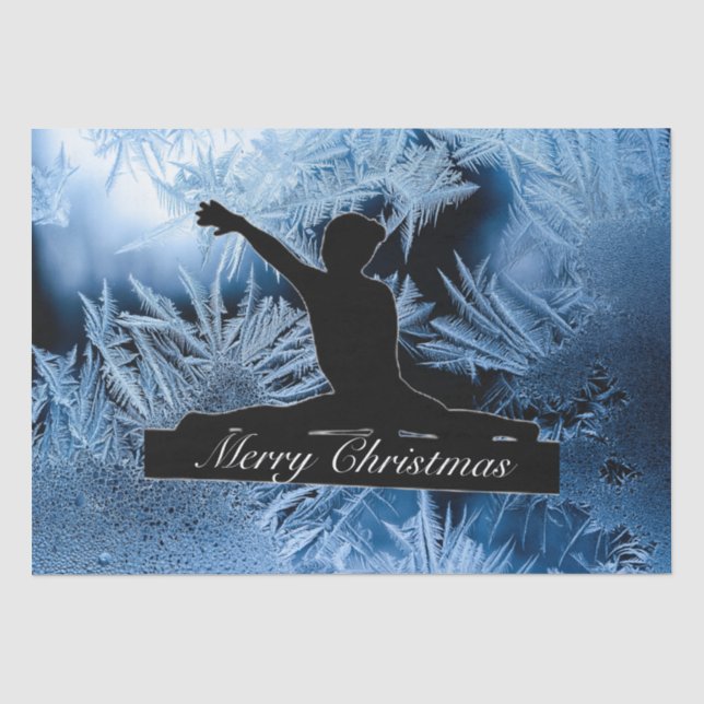Gymnastik "Frohe Weihnachten" gefroren Seidenpapier (Vorderseite)
