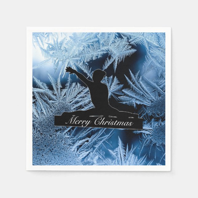 Gymnastik "Frohe Weihnachten" gefroren Serviette (Vorderseite)