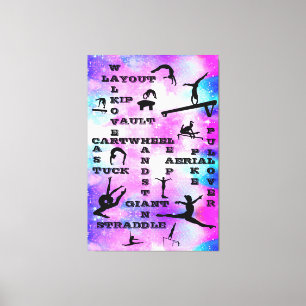 Gymnastik für Mädchen Große Leinwand Art 40" x 60"