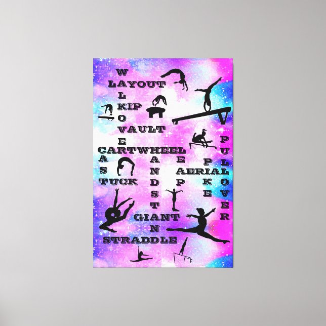 Gymnastik für Mädchen Große Leinwand Art 40" x 60" (Vorderseite)