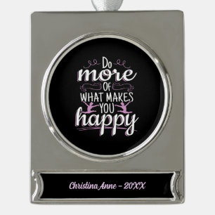 Gymnastik für Mädchen - Motivierend Glücksangebot Banner-Ornament Silber