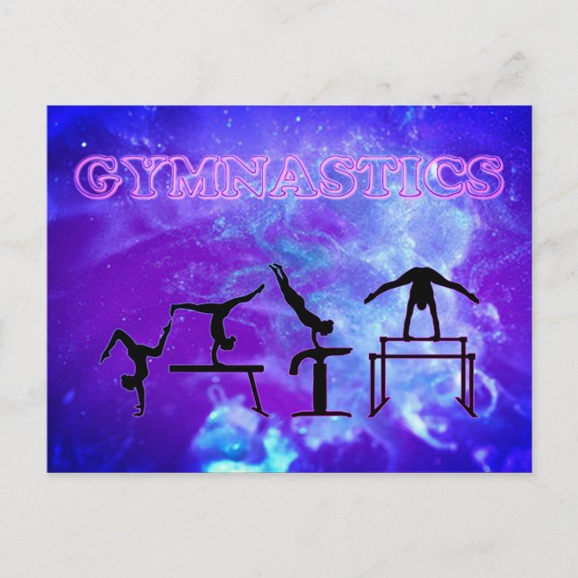 Gymnastik Galaxie Gymnast Postkarte (Vorderseite)