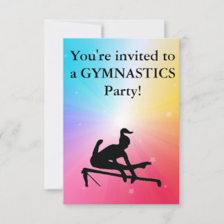 Gymnastik Geburtstagsparty Einladung