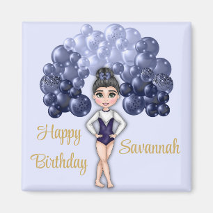 Gymnastik Geburtstagsparty mit Blue Balloon Arch Magnet