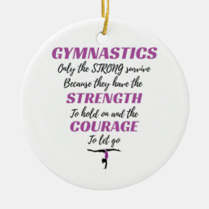 Gymnastik gibt dem starken Überlebensgymnastikges Keramik Ornament