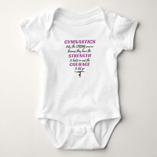 Gymnastik gibt dem starken Überlebensgymnastikgesc Baby Strampler (Vorderseite)