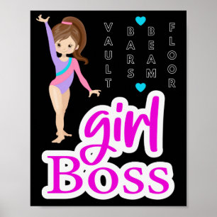 Gymnastik Girl Boss Poster