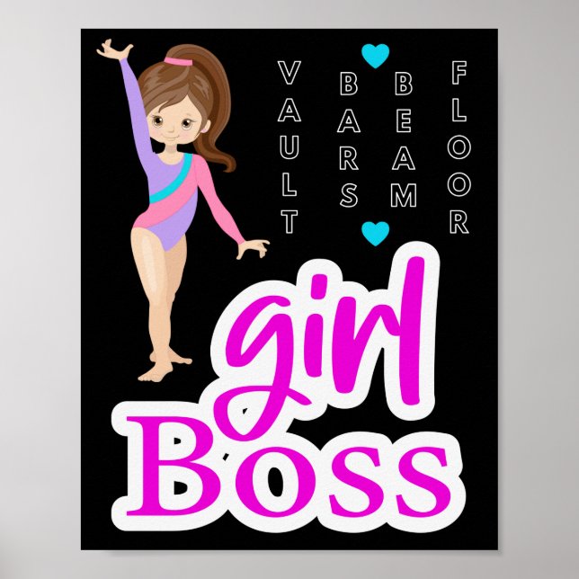 Gymnastik Girl Boss Poster (Vorne)