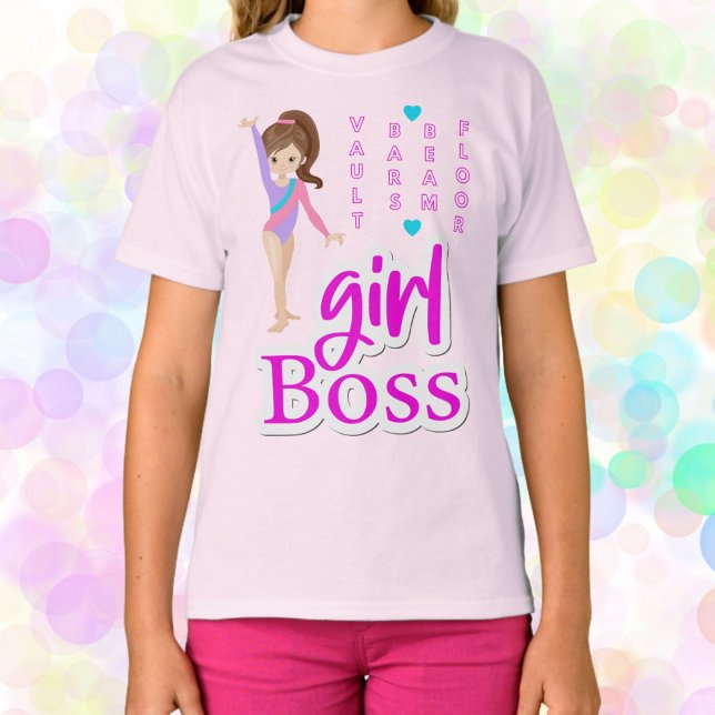Gymnastik Girl Boss T-Shirt (Von Creator hochgeladen)